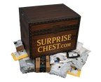 Surprise Chest treasure chest surrounded by unclaimed mail packages
